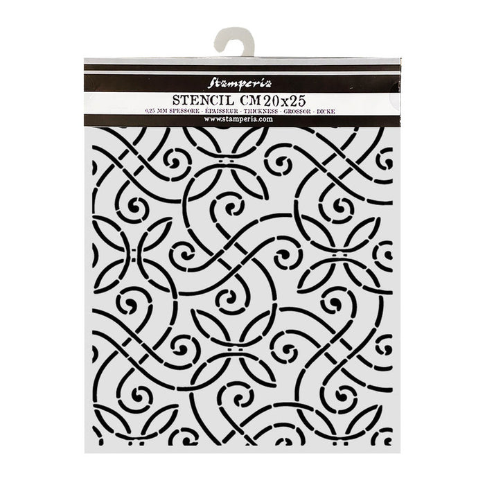 Stamperia - Stencil - Our Way - Artistic Pattern. Available at Embellish Away located in Bowmanville Ontario Canada.