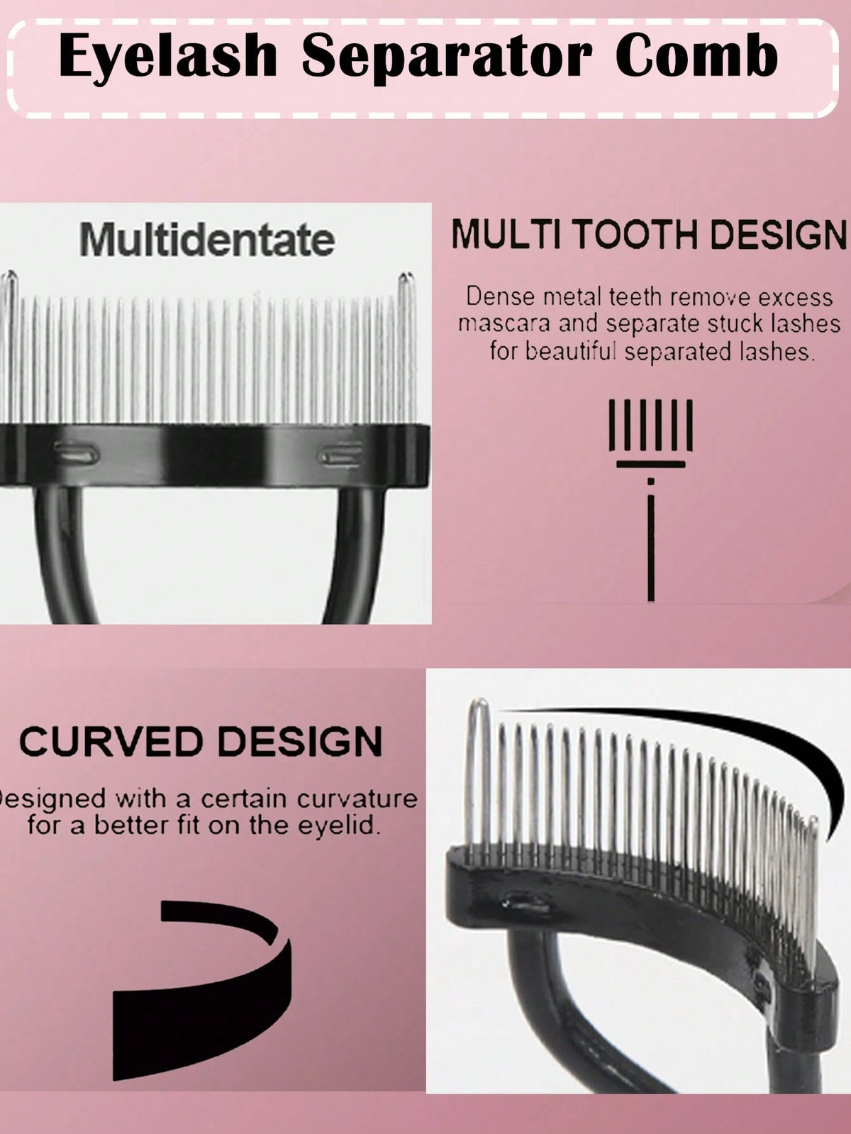 Steel Needle Eyebrow Brush Eyelash Separator Tools, Eyelash Extension Planting Tool, Women Eyelash Makeup Set With Hypoallergenic Eyelash Mascara Applicator, For Perfect Lashes, Eyebrow Brush, Eyeshad