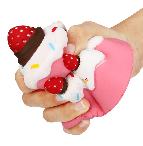 Gadget Gerbil Strawberry Cake Squishy Toy