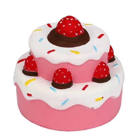 Gadget Gerbil Strawberry Cake Squishy Toy