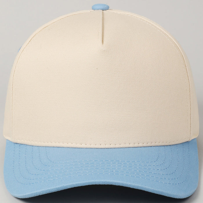 Two-Tone Canvas Cotton Baseball Cap