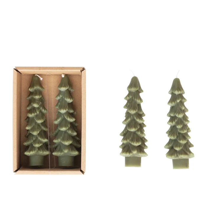 Unscented Tree Shaped Taper Candles (Small)