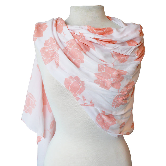 White Magnolia Scarf