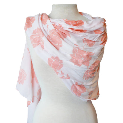 White Magnolia Scarf