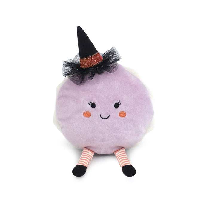 Soft witchy macaron plush toy from Mon Ami, featuring a cute, colorful design with whimsical details, perfect for cuddling.