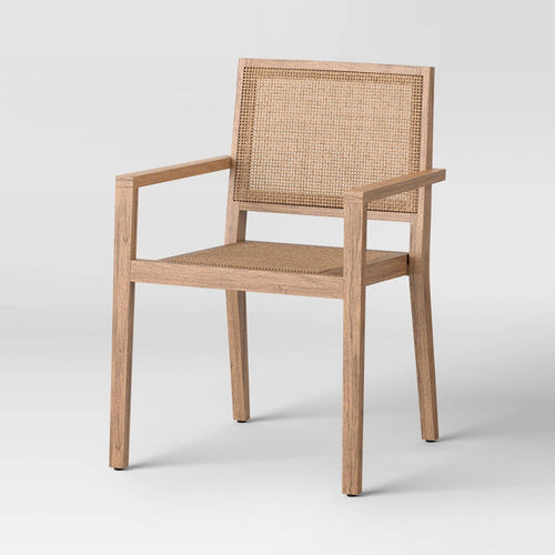 Wood Caning Stackable Patio Chair – Brown - Wichita Home Outlet