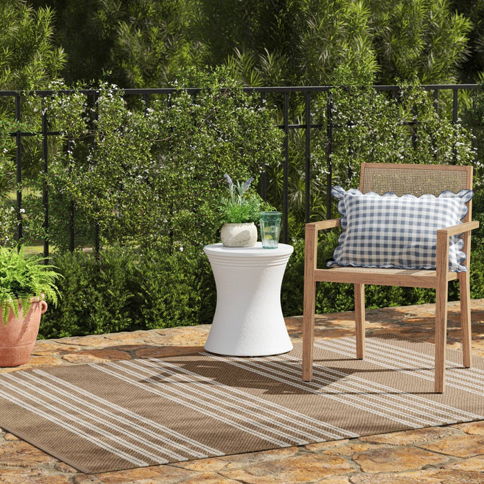 Wood Caning Stackable Patio Chair – Brown - Wichita Home Outlet