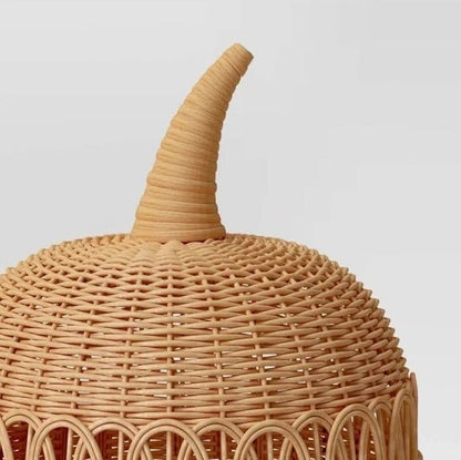 X - Large Rattan Loop Accent Pumpkin - Wichita Home Outlet
