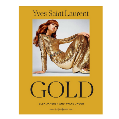 Yves Saint Laurent book, coffee table book, fashion coffee table book, gold fashion book, Yves Saint Laurent jewelry, couture history, fashion design book